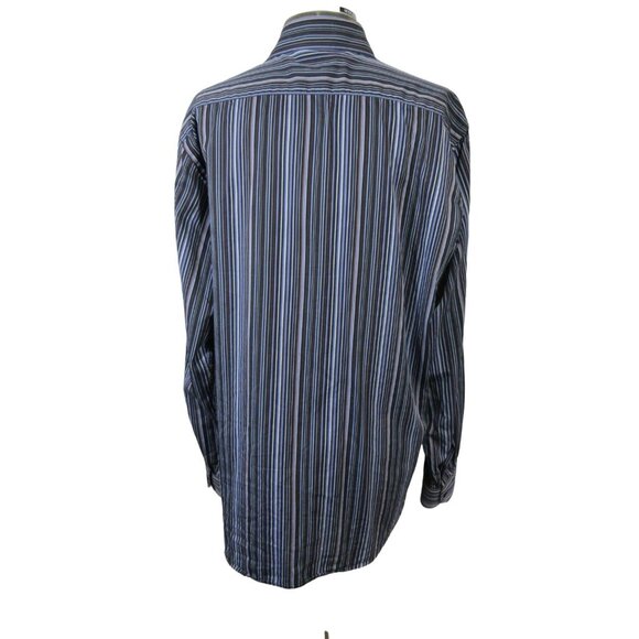 ETRO men's Italian pin striped button front business casual shirt 40 - Picture 3 of 9